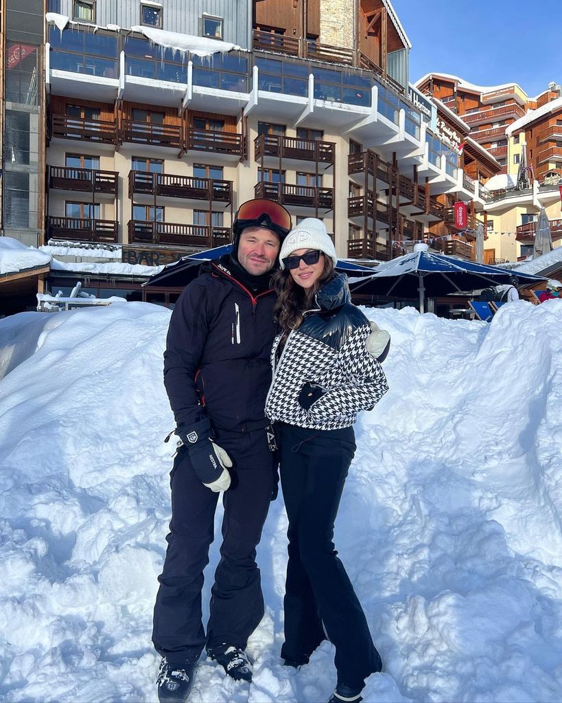 michelle keegan and mark wright skiing 