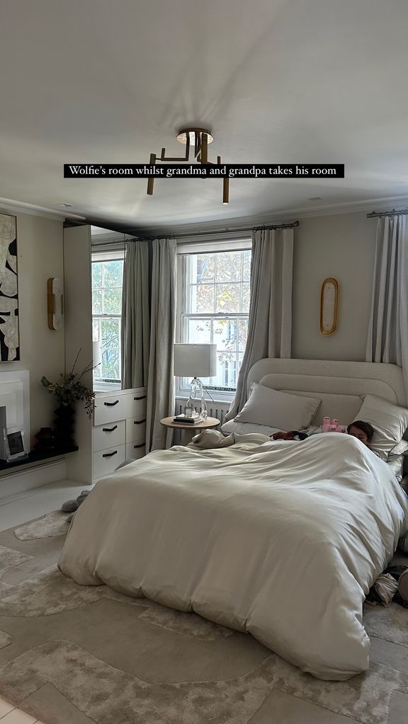 Wolfie's modern grey bedroom