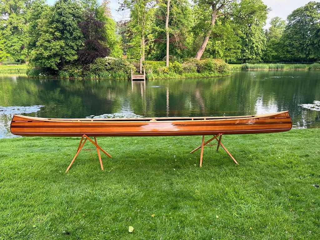 Charles Spencer's canoe next to the Oval Lake