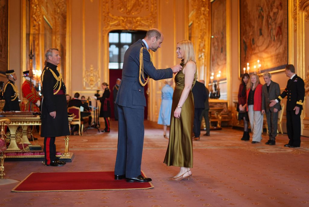 Miss Anne-Marie Duff, Actor, is made an Officer of the Order of the British Empire by the Prince of Wales at Windsor Castle