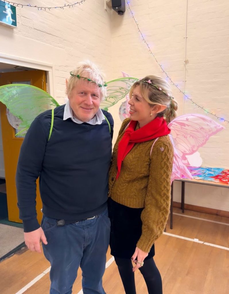 Boris and Carrie Johnson at their daughter Romy's 4th birthday party