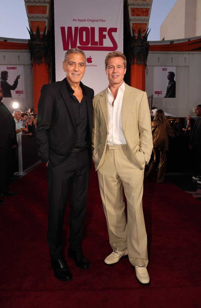 brad pitt george clooney wolfs premiere la