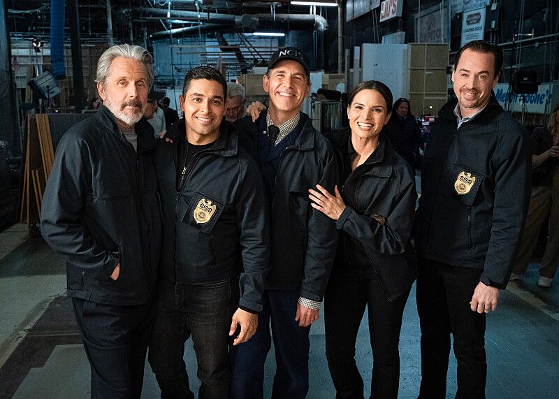 Gary Cole as Alden Parker, Wilmer Valderrama as Nicholas Torres, Brian Dietzen as Jimmy Palmer, Katrina Law as Jessica Knight, and Sean Murray as Timothy McGee in NCIS