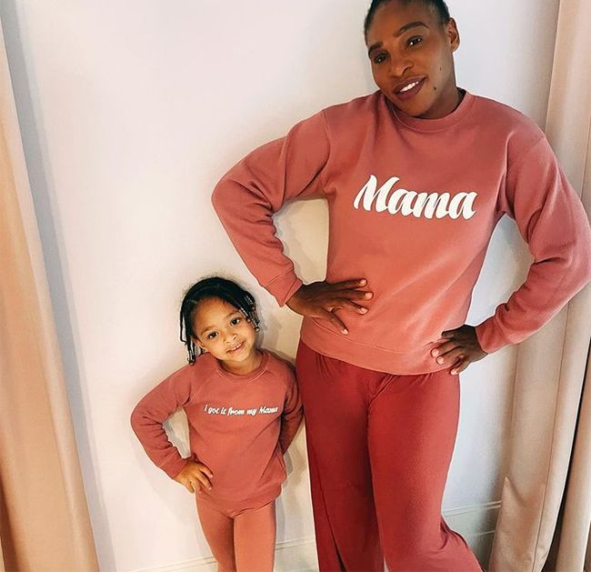 serena williams daughter matching clothes