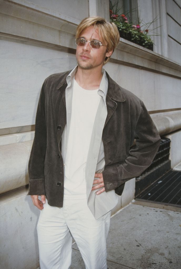 brad pitt in white