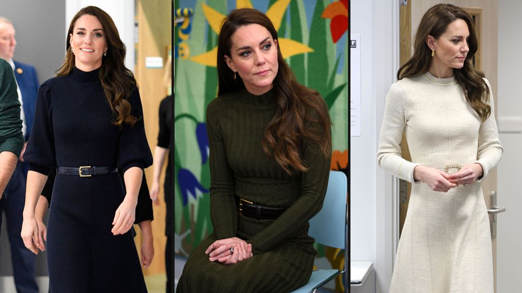 Princess Kate wearing knitted dresses on royal engagements