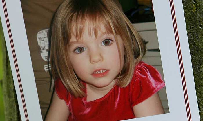 madeleine mccann seen as three year old in red dress