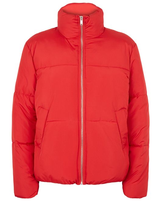red puffer jacket new look