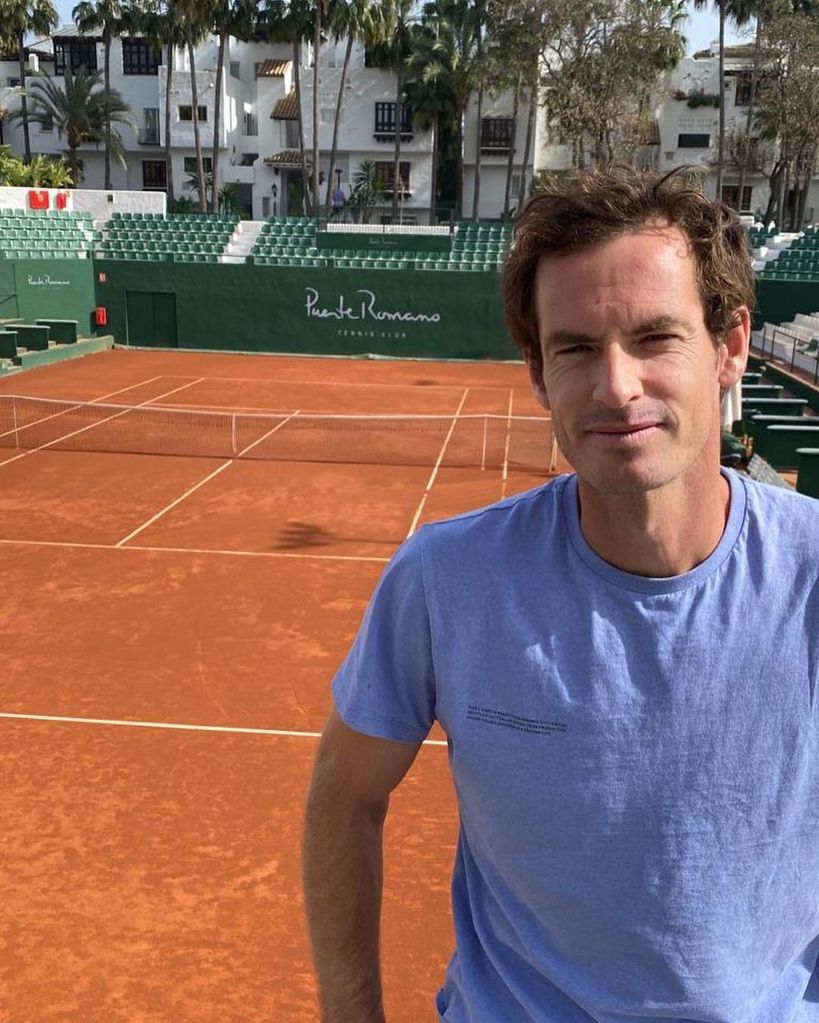 Andy Murray keeping up with his tennis practice