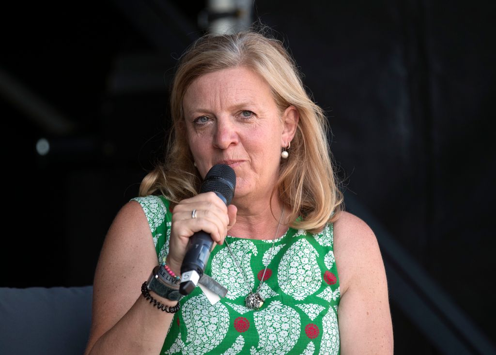 Countryfile presenter Charlotte Smith speaking into microphone