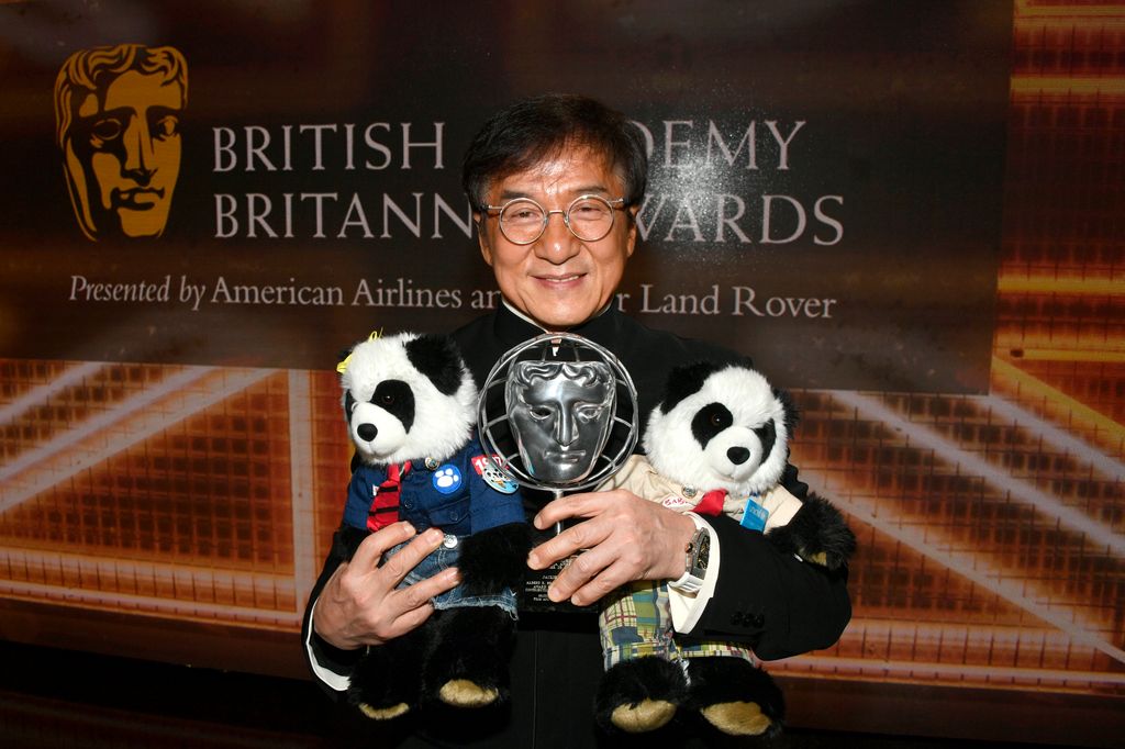 Jackie Chan, recipient of the Albert R. Broccoli Britannia Award for Worldwide Contribution to Entertainment, poses during the 2019 British Academy Britannia Awards presented by American Airlines and Jaguar Land Rover at The Beverly Hilton Hotel on October 25, 2019 in Beverly Hills, California.