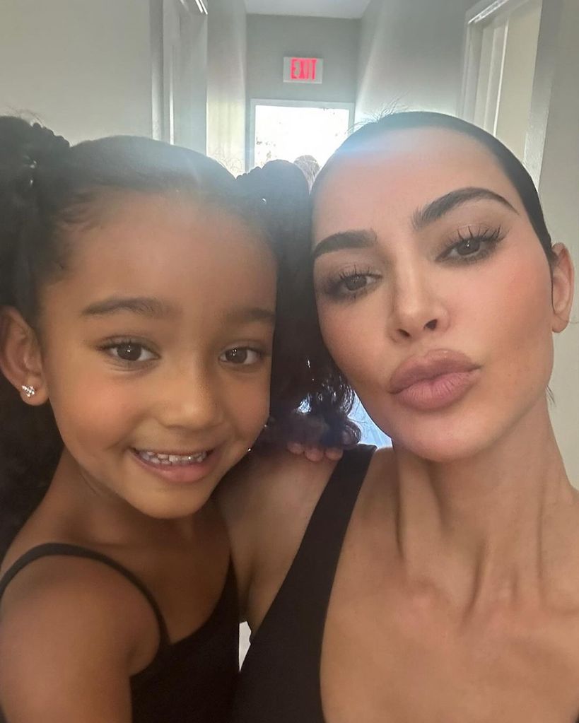 Kim with her daughter Chicago - who turns six on January 15 