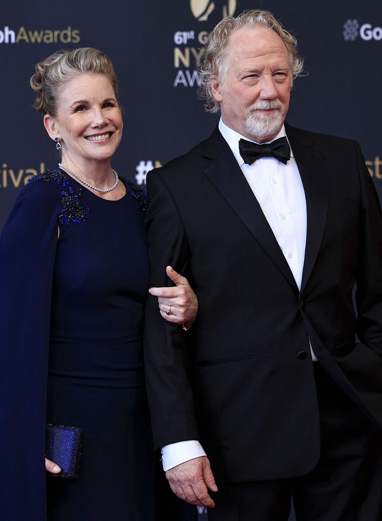 US actress Melissa Gilbert (L) her husband US actor Timothy Busfield pose during a photocall for the Golden Nymph Awards ceremony of the 62nd Monte-Carlo Television Festival in the principalty of Monaco on June 20, 2023.