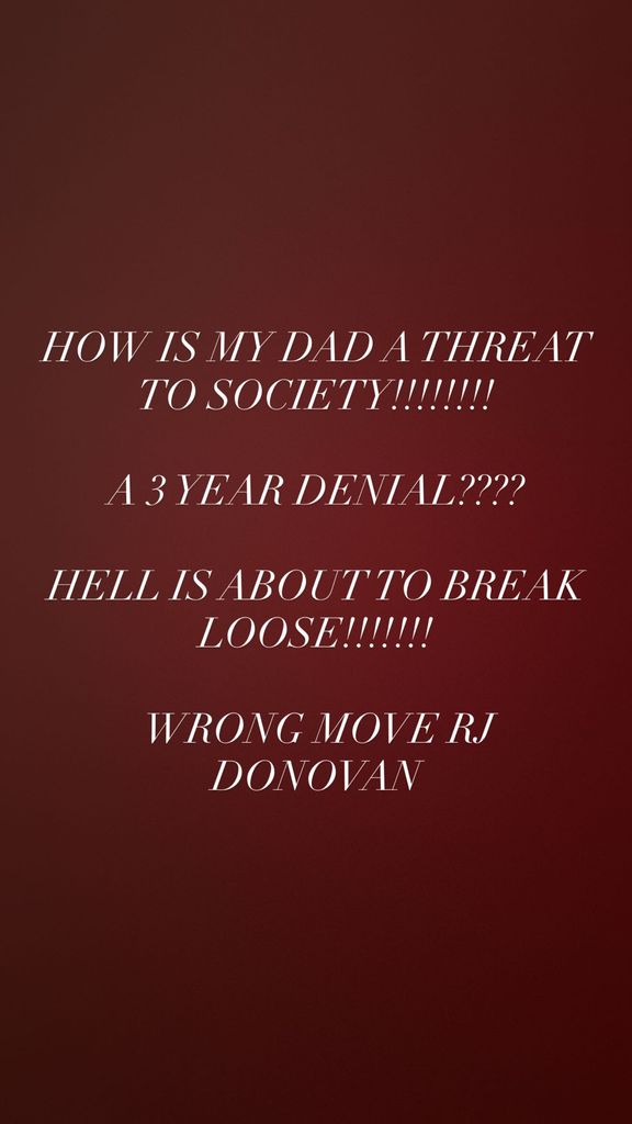 photo of talia menendez instagram story about erik menendez parole denial