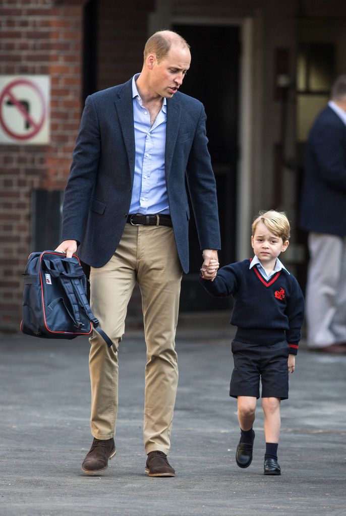 Prince William dropped Prince George off on his first day at school