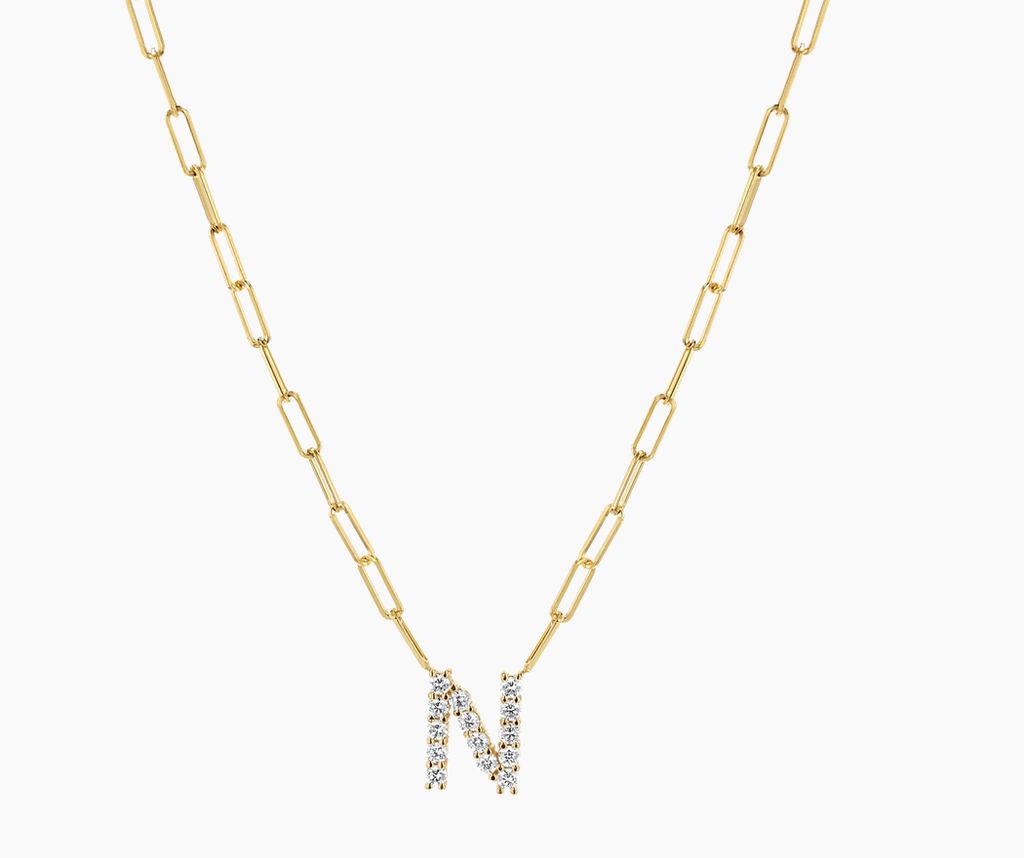 babygold initial necklace