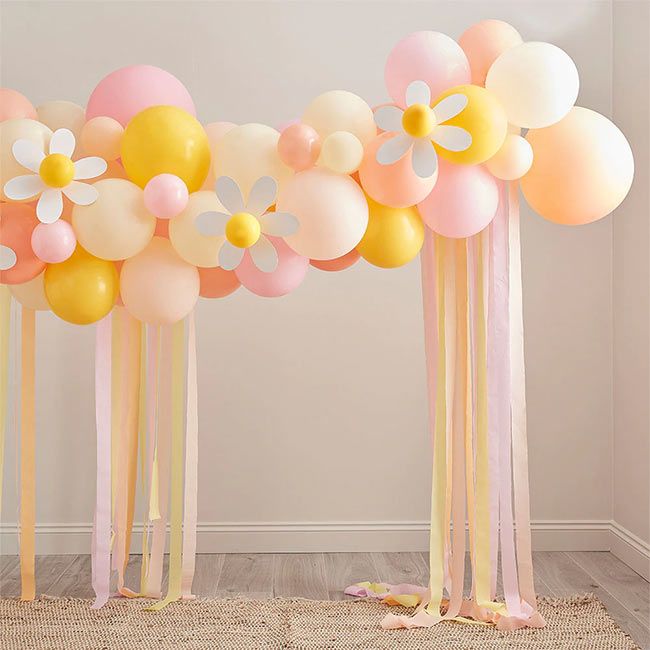 pastel balloon garland