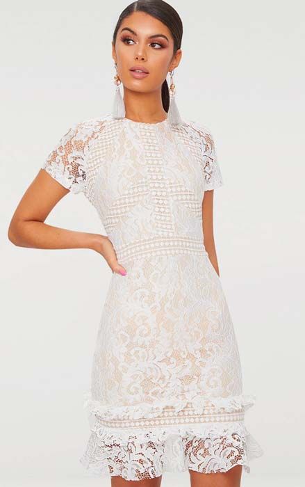 white lace dress plt