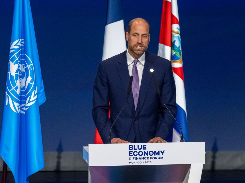 prince william speaking on stage at finance forum