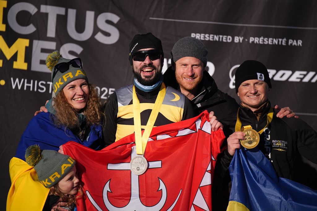 The Duke of Sussex attending the Biathlon medal presentation during the 2025 Invictus Games 