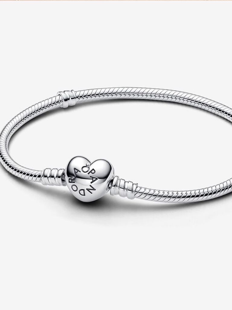 Heart Clasp Snake Charm Bracelet