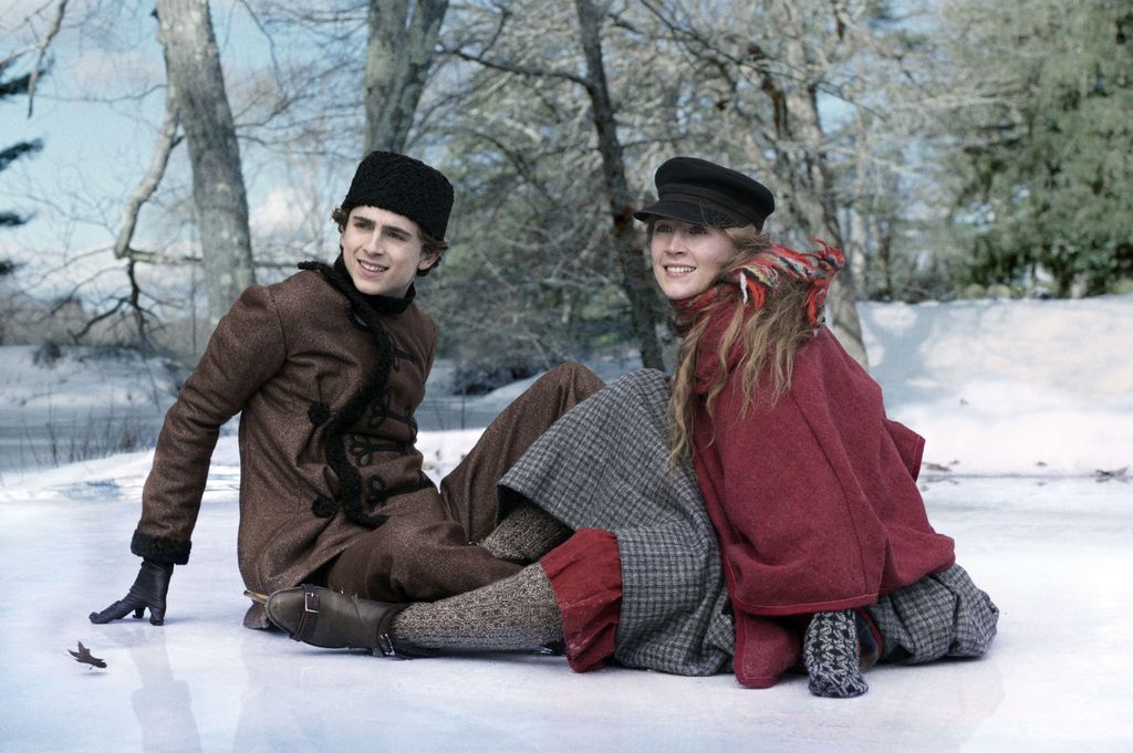 Timothee Chalamet and Saoirse Ronan in a scene from Little Women