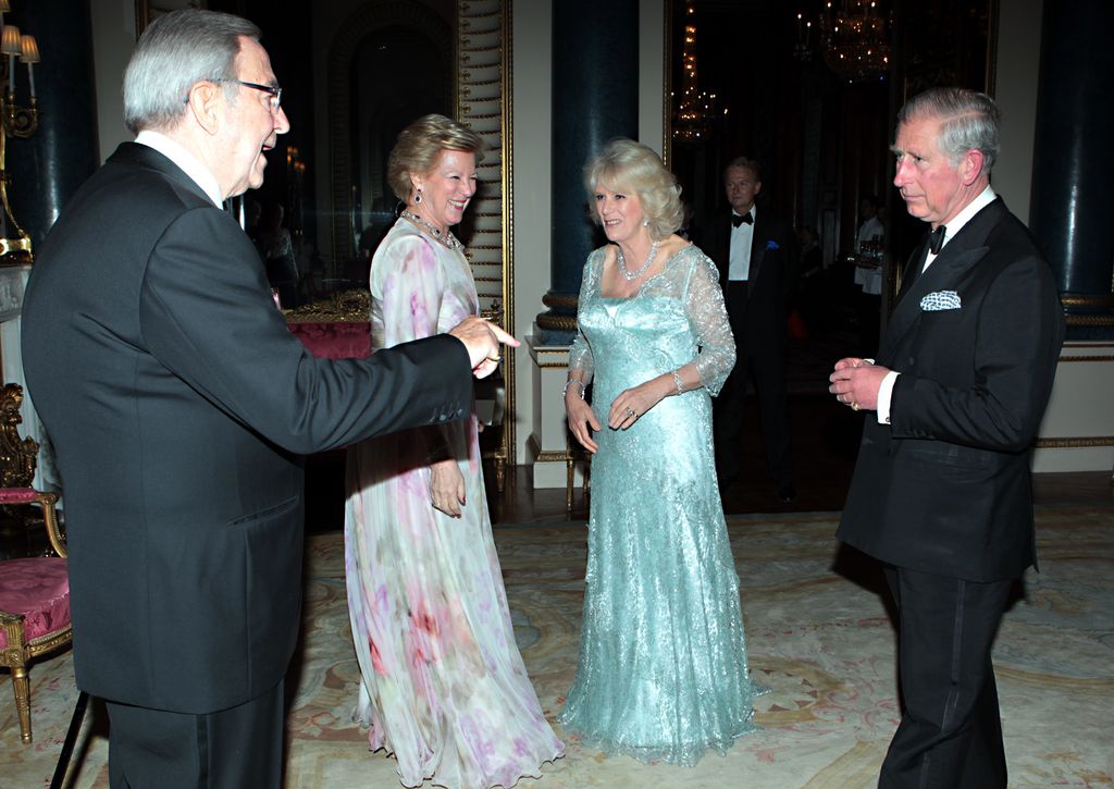 Charles and Camilla greet King Constantine and Queen Anne-Marie at white-tie dinner in 2012
