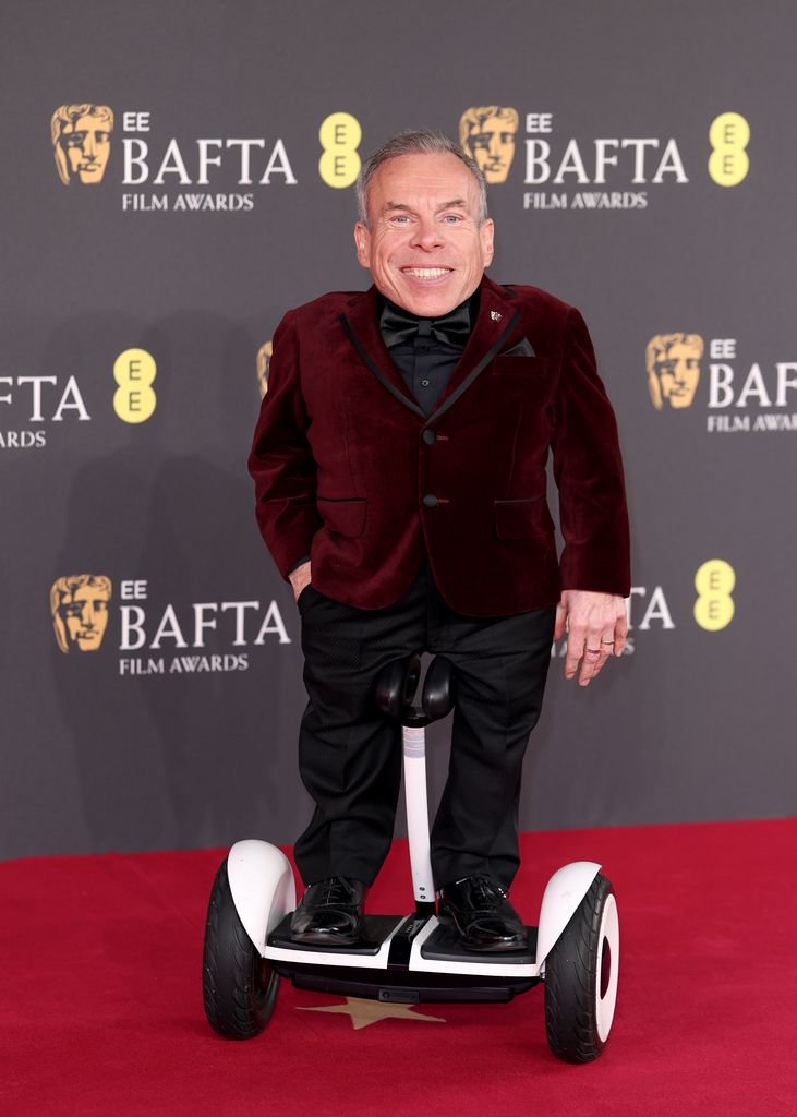 Warwick Davis attends the 2025 EE BAFTA Film Awards at The Royal Festival Hall 
