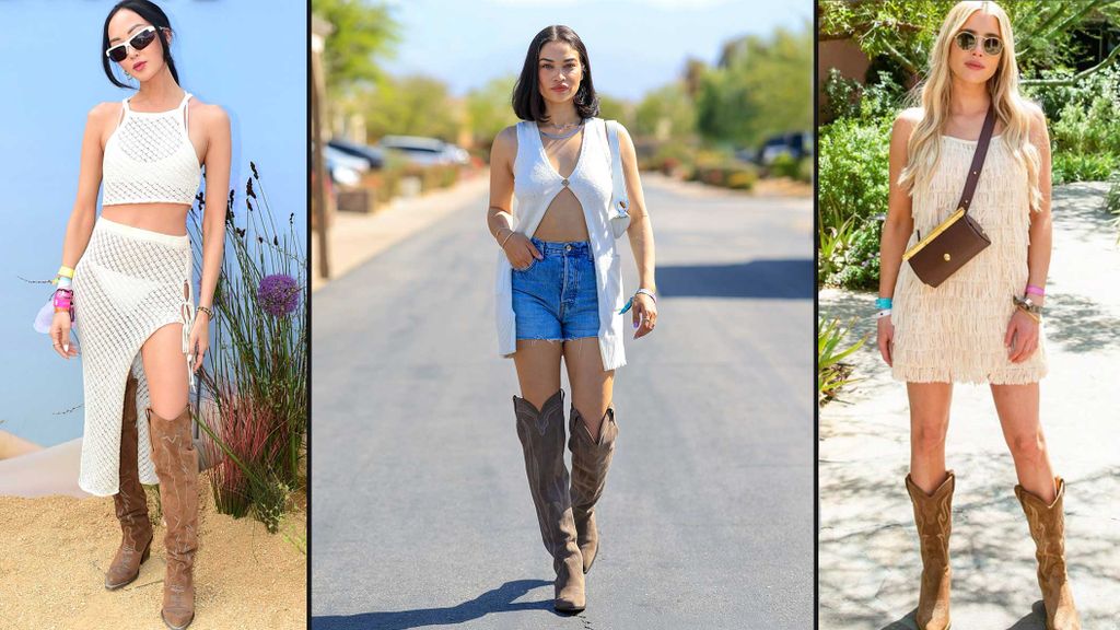 Chriselle Lim, Shanina Shaik and Emma Roberts rocking suede boots at Coachella