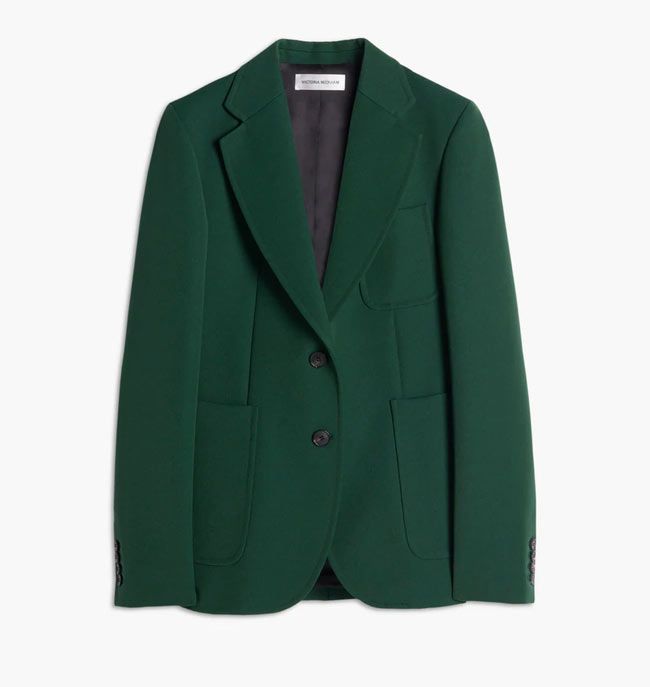 victoria beckham jacket green
