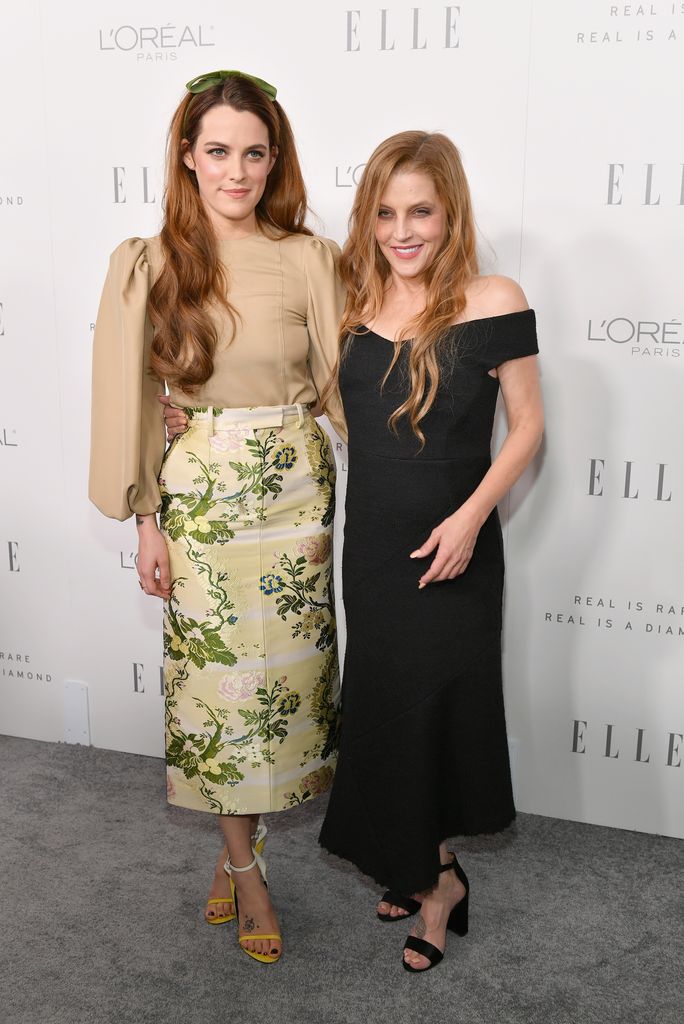 Riley Keough and Lisa Marie Presley attend ELLE's 24th Annual Women in Hollywood Celebration presented by L'Oreal Paris, Real Is Rare, Real Is A Diamond and CALVIN KLEIN at Four Seasons Hotel Los Angeles at Beverly Hills on October 16, 2017 in Los Angeles