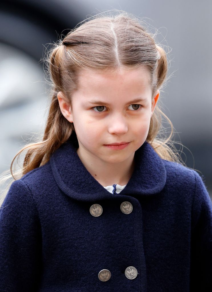 Princess Charlotte in navy coat