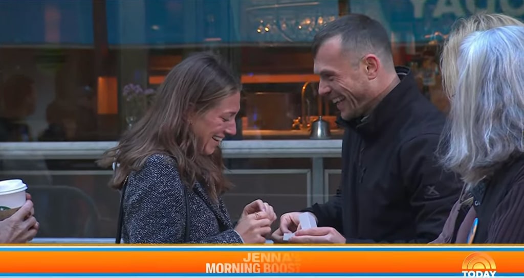 Luke decided to surprise Rachel - a big Today Show fan - by proposing outside the famous studio