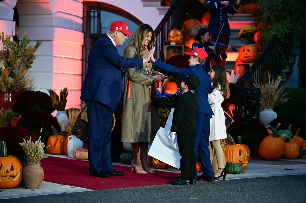 The president and first lady handed out commemorative candies at the event, which is a White House tradition