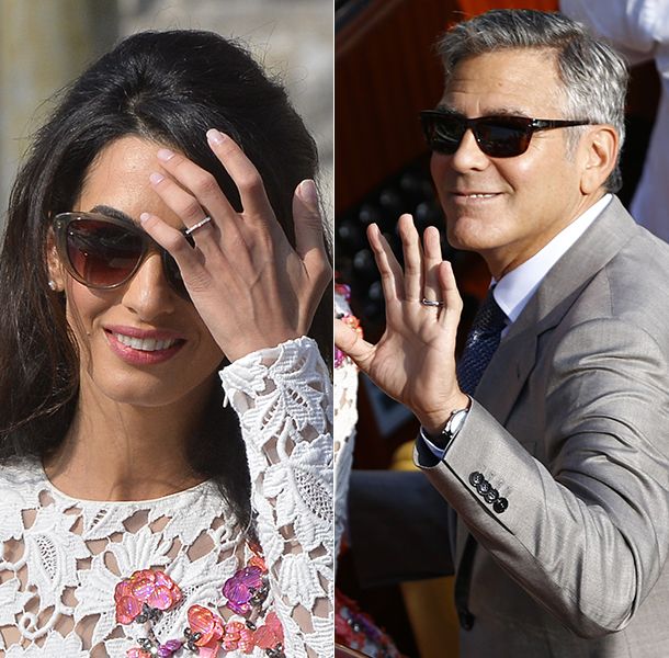 George Clooney and Amal Alamuddin rings