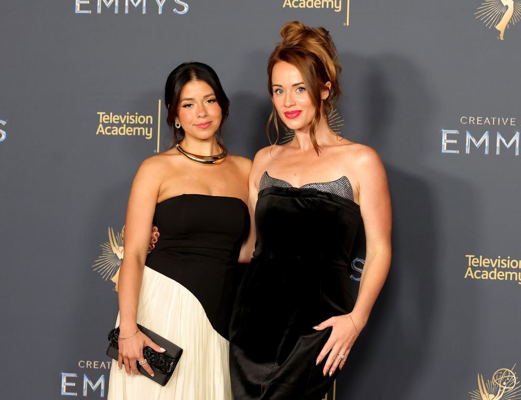 Jennifer Affleck and Whitney Leavitt attend the 2025 Creative Arts Emmy Awards at Peacock Theater on September 07, 2025 in Los Angeles, California