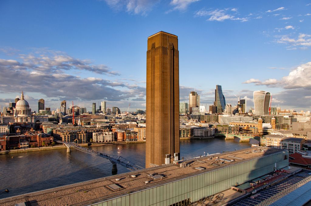 The view from the new Tate Modern Extension over the City of London.