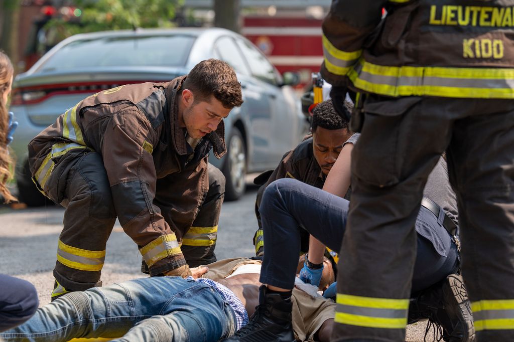 Brandon Larracuente as Firefighter Sal Vasquez on Chicago Fire season 14