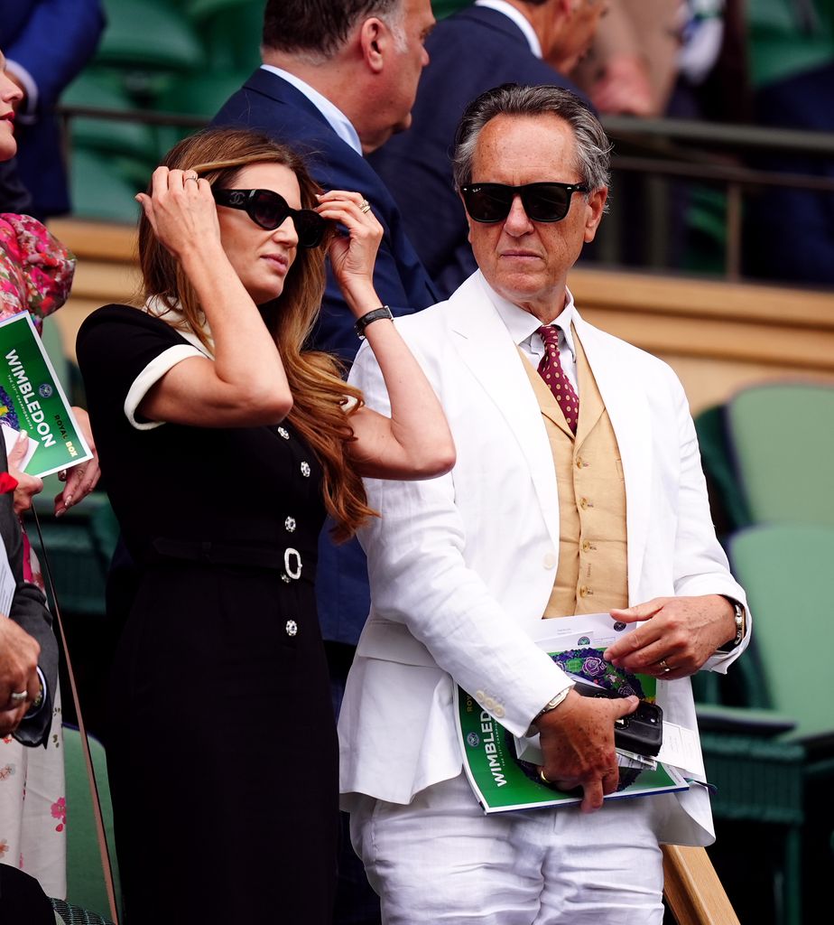 Richard E. Grant and Jemima Khan in the royal box 