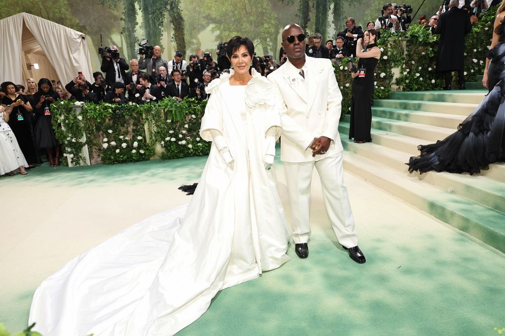 Kris Jenner and Corey Gamble attend The 2024 Met Gala Celebrating "Sleeping Beauties: Reawakening Fashion" at The Metropolitan Museum of Art on May 06, 2024 in New York City