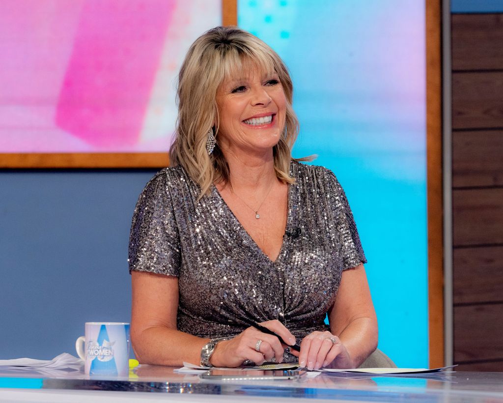 Ruth Langsford in a silver sparkly dress