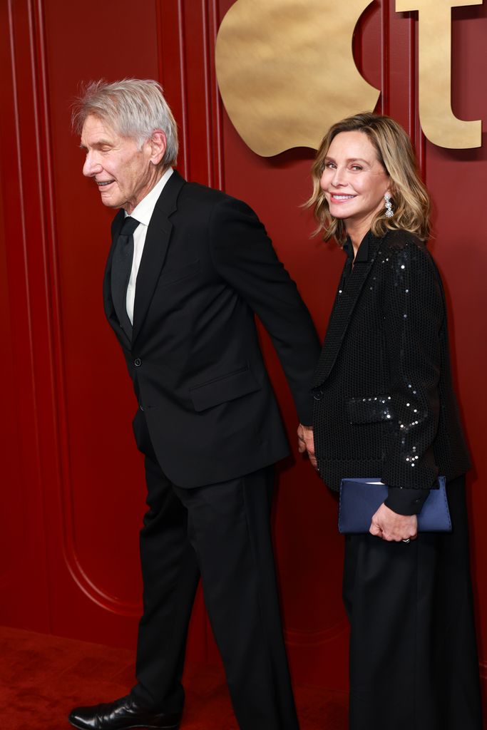 Harrison Ford and Calista Flockhart at the AppleTV+ Primetime Emmy Party held at Mother Wolf on January 15, 2024 in Los Angeles, California. (Photo by Elyse Jankowski/Variety via Getty Images)