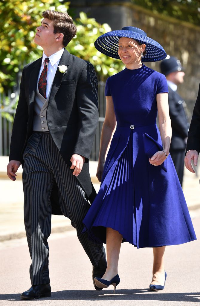 Arthur Chatto and Lady Sarah Chatto attend the wedding of Prince Harry to Ms Meghan Markle at St George's Chapel, Windsor Castle on May 19, 2018 in Windsor, England