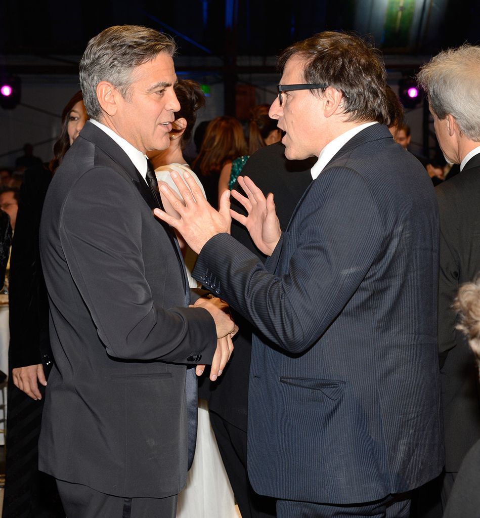 George Clooney and David O. Russell talking