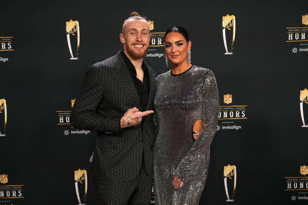 George Kittle and Claire Kittle attend the 12th Annual NFL Honors at Symphony Hall on February 09, 2023 in Phoenix, Arizona