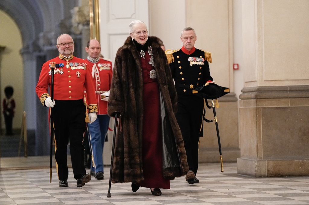 Queen Margrethe II arriving