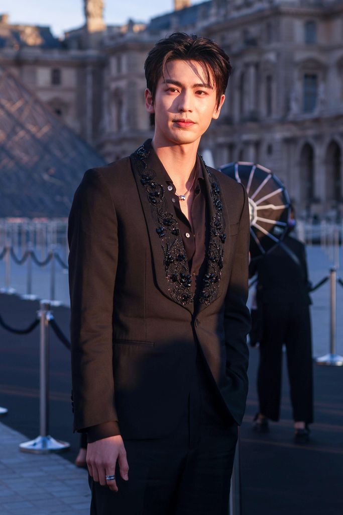 Zhang attended Paris Fashion Week back in September 2023 in a bedazzled dinner jacket