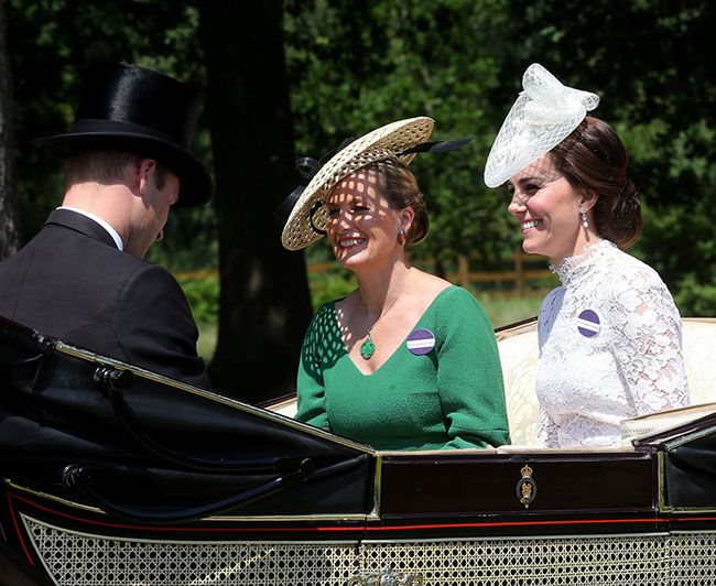 kate middleton sophie wessex at ascot