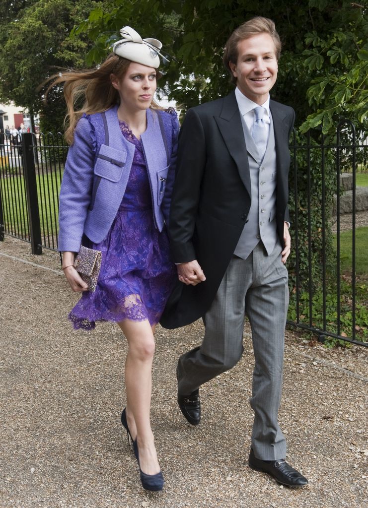 Princess Beatrice in a purple mini dress with her ex Dave Clark
