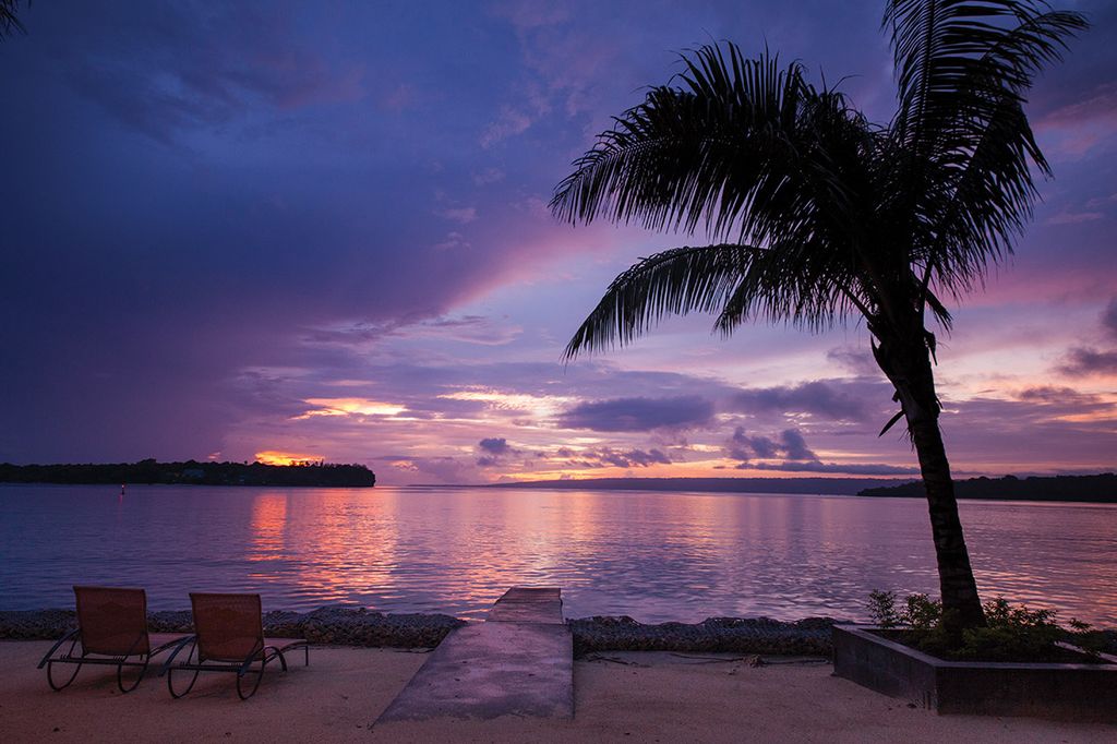 Sunset on Iriki island beach